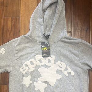 Sp5der Beluga Hoodie 'Grey' - Comfortable & Modern Fit